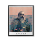 For Claude Monet - with border Framed Canvas Print Gallery Image 6