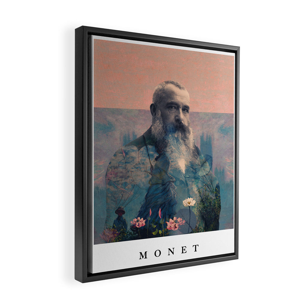 For Claude Monet - with border Framed Canvas Print Gallery Image 2