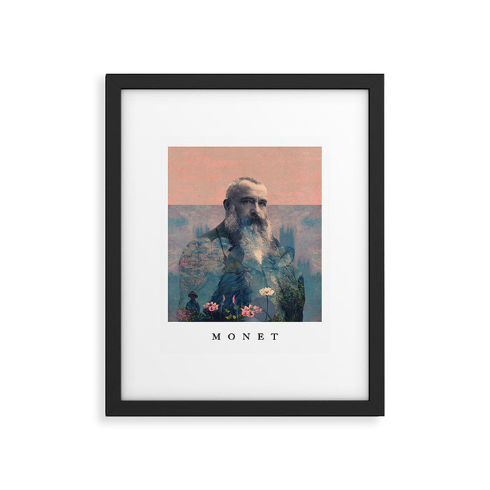 For Claude Monet - with border Framed Art Print Gallery Image 1