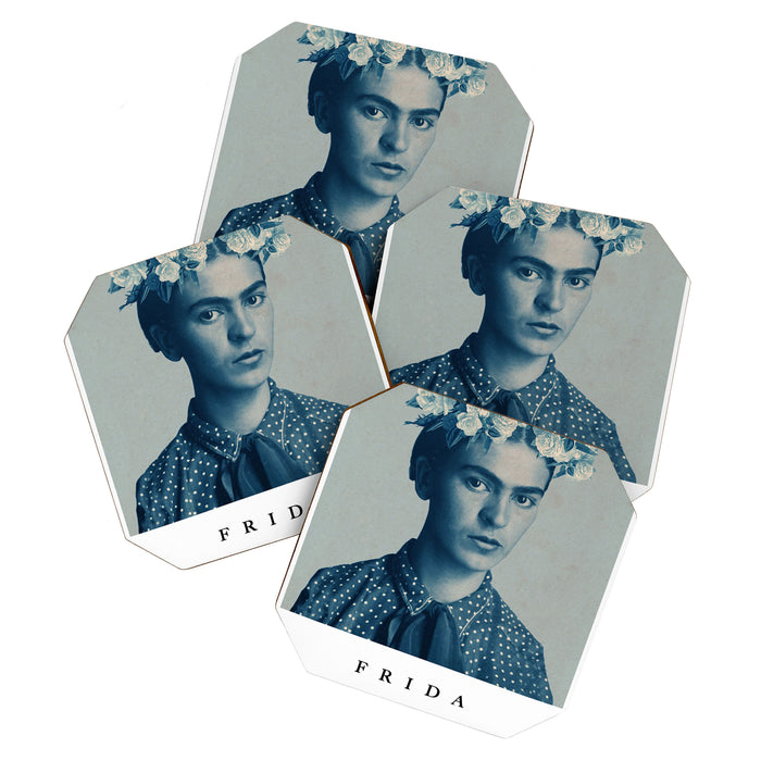 for Frida ~ with border Coaster Gallery Image 1