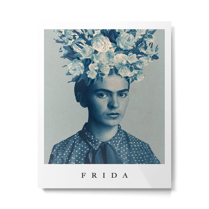 for Frida ~ with border Metal Print Gallery Image 1