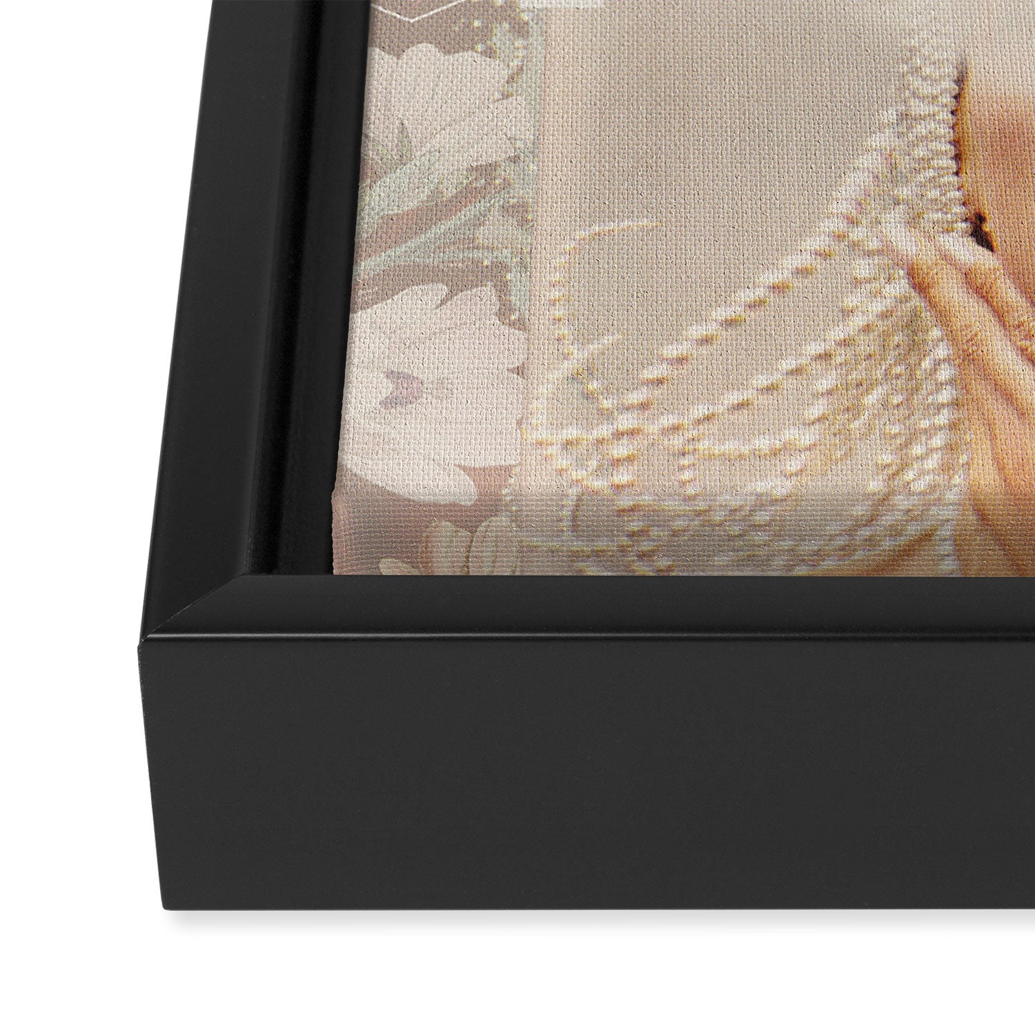 Fractionalized Elegance Framed Canvas Print Gallery Image 3
