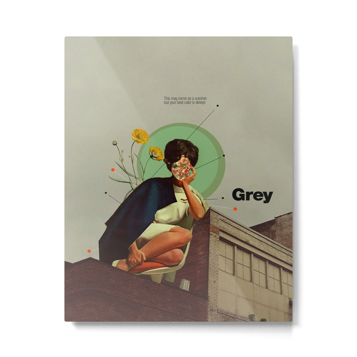 Grey Metal Print Gallery Image 1