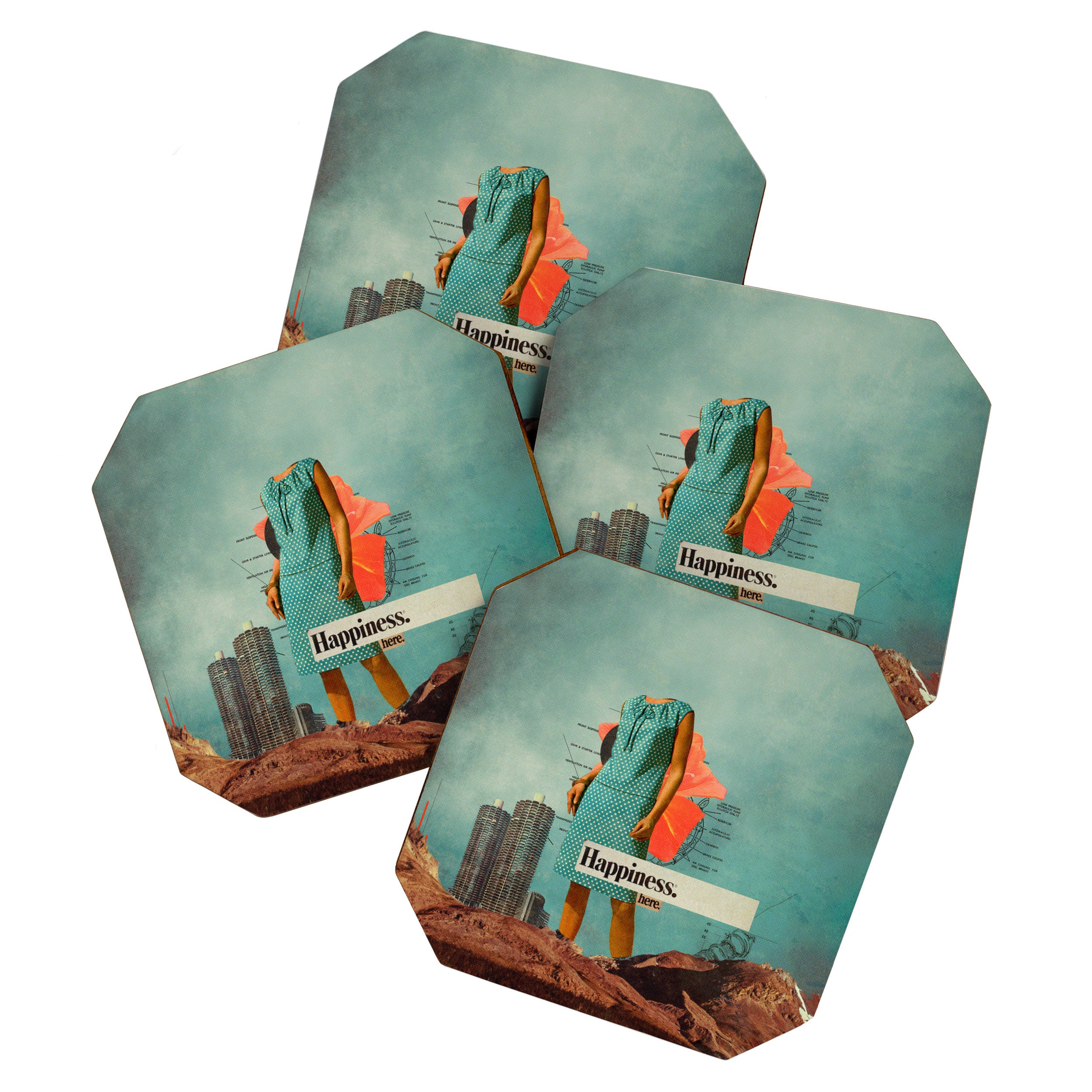 Happiness Here Coaster Gallery Image 1