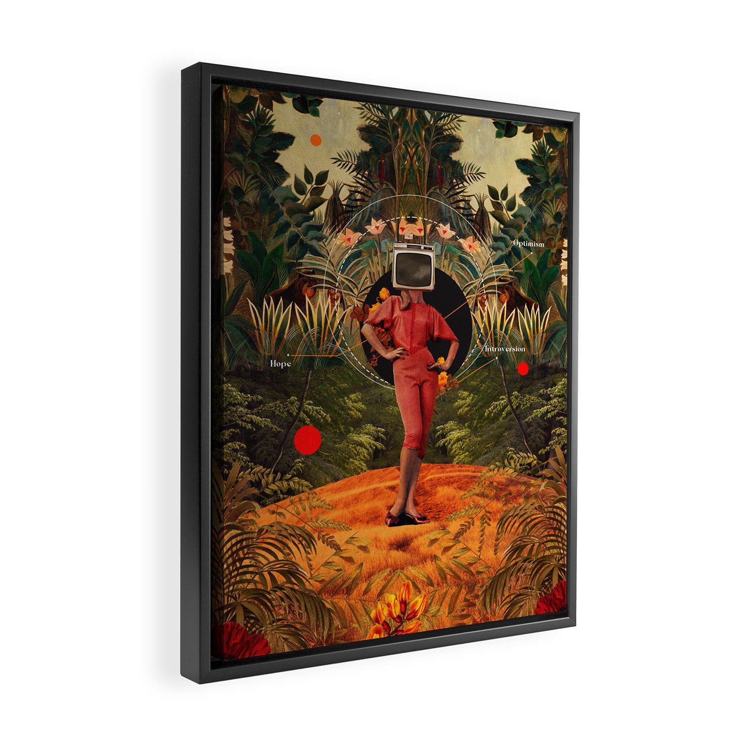 Her hopes never end Framed Canvas Print Gallery Image 2