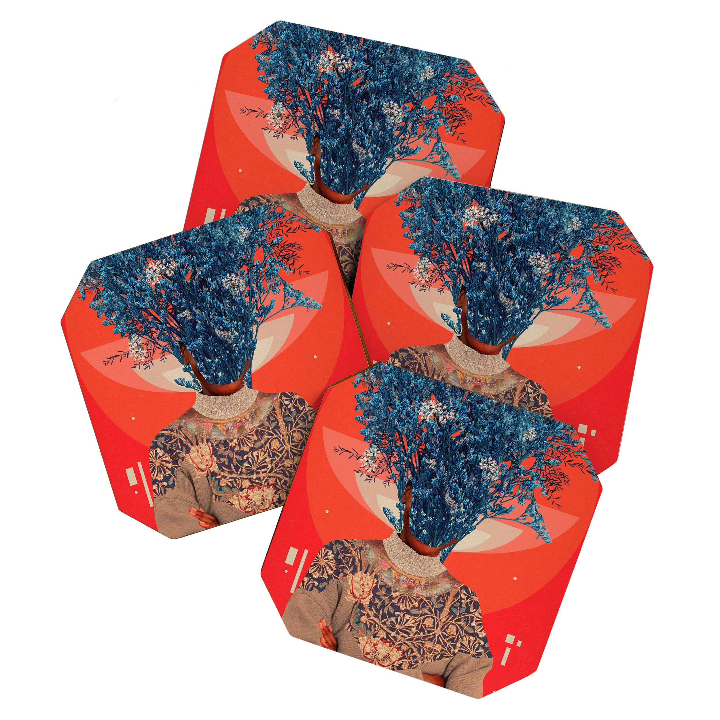 Her Veiled Smiles Coaster Gallery Image 1