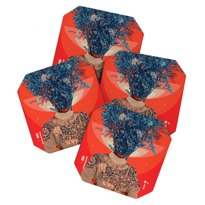 Her Veiled Smiles Coaster Gallery Image 1