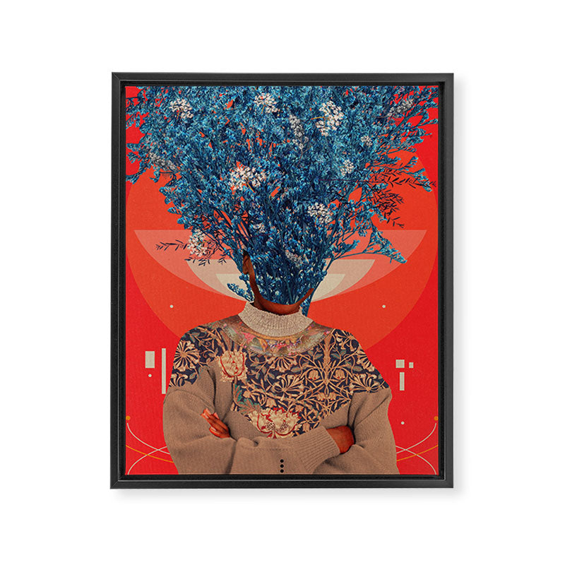 Her Veiled Smiles Framed Canvas Print Gallery Image 6