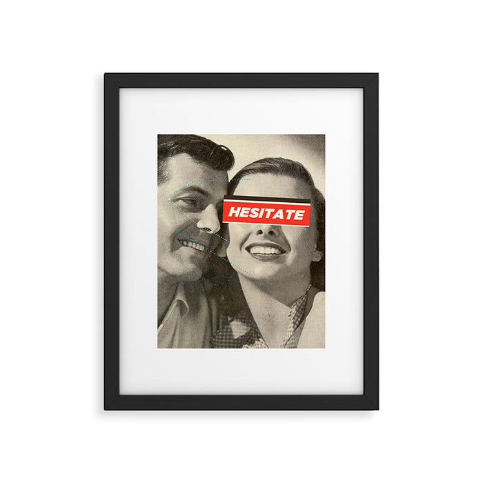 Hesitate Framed Art Print Gallery Image 1