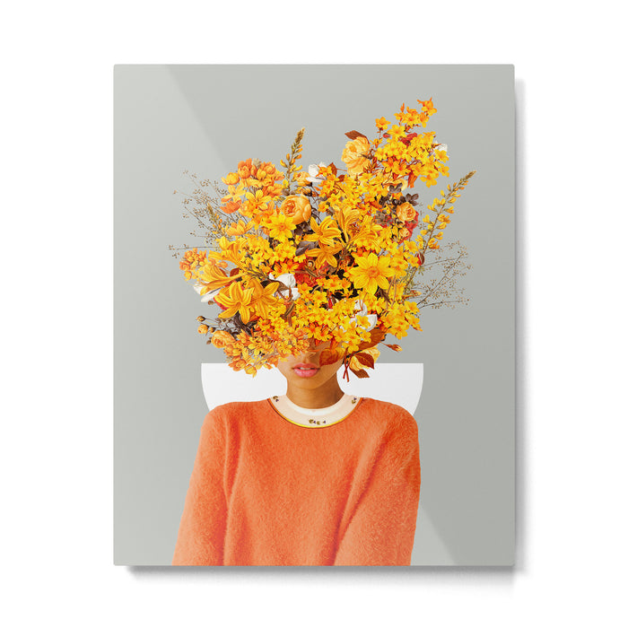 I Saw You Flower in the reflection of my Soul Metal Print Gallery Image 1