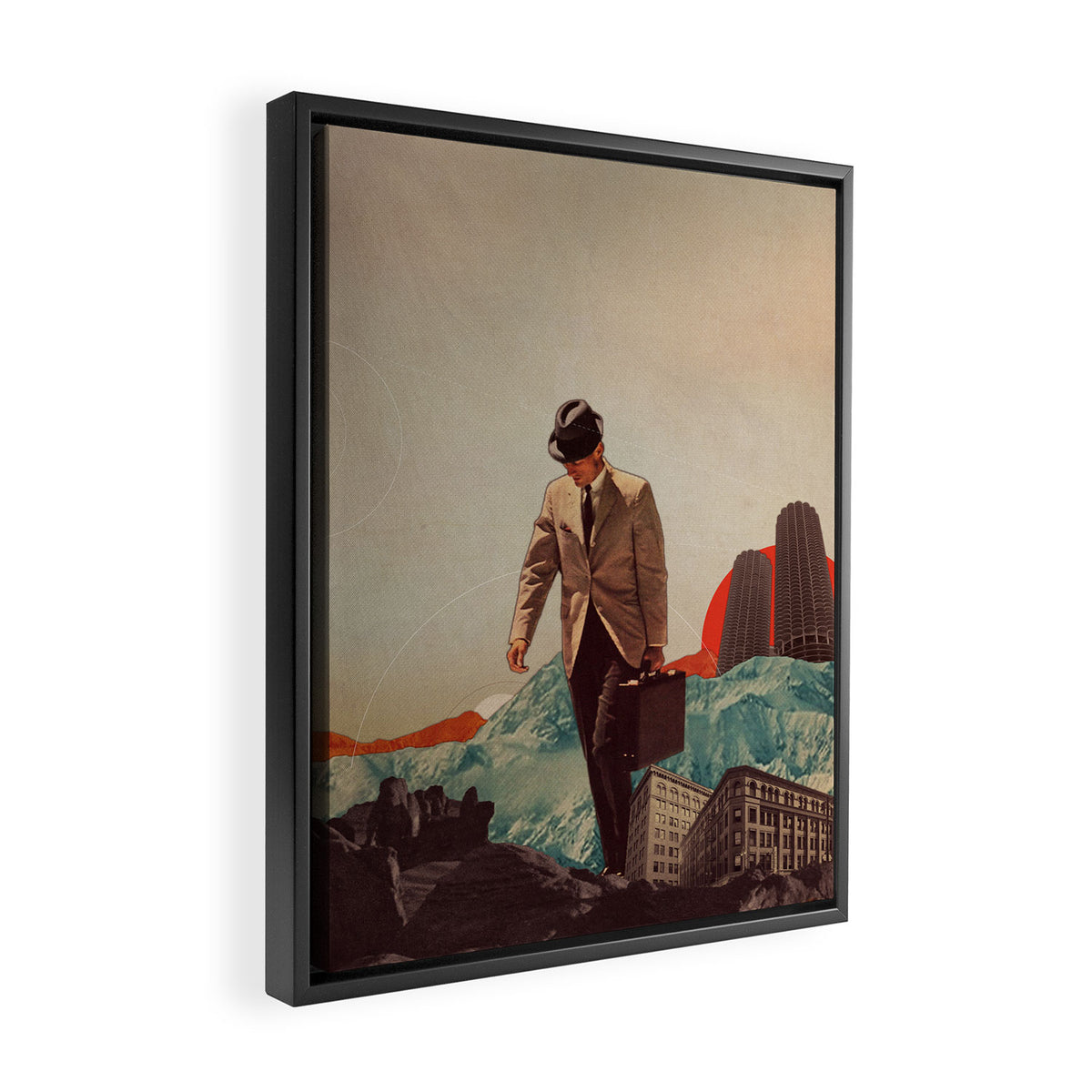Leaving Their Cities Behind Framed Canvas Print Gallery Image 2