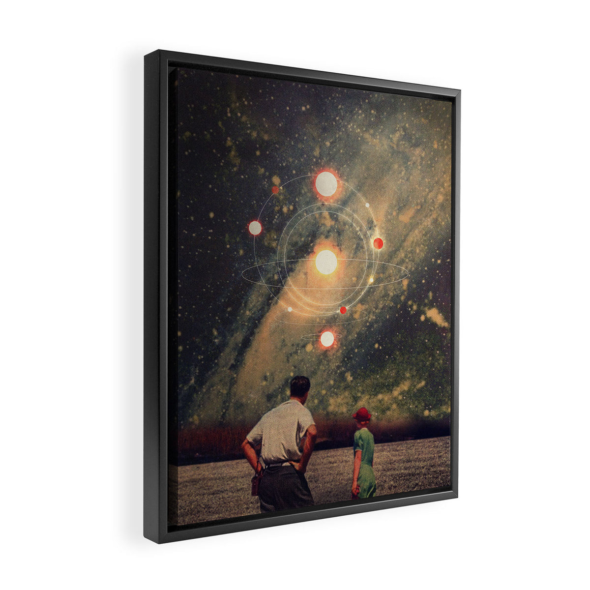 Light Explosions In Our Sky Framed Canvas Print Gallery Image 2