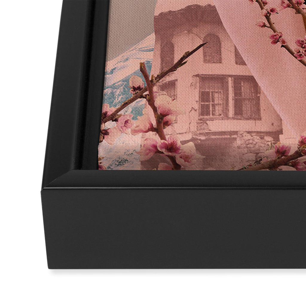 Peach Blossoms of Veria Framed Canvas Print Gallery Image 3