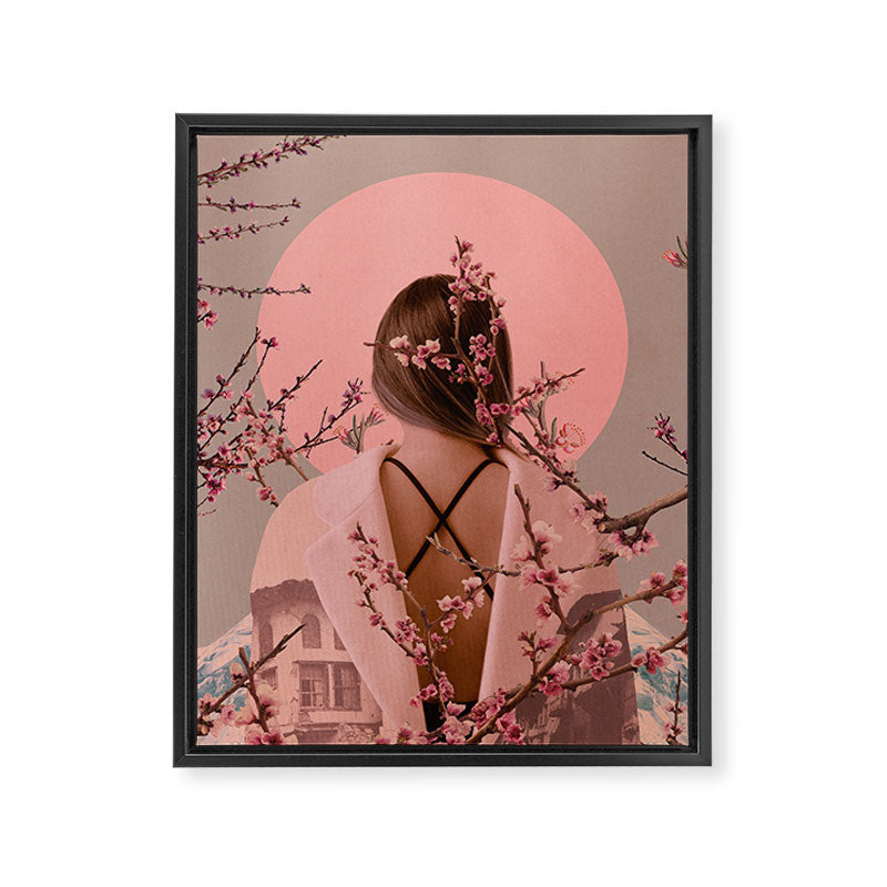 Peach Blossoms of Veria Framed Canvas Print Gallery Image 6