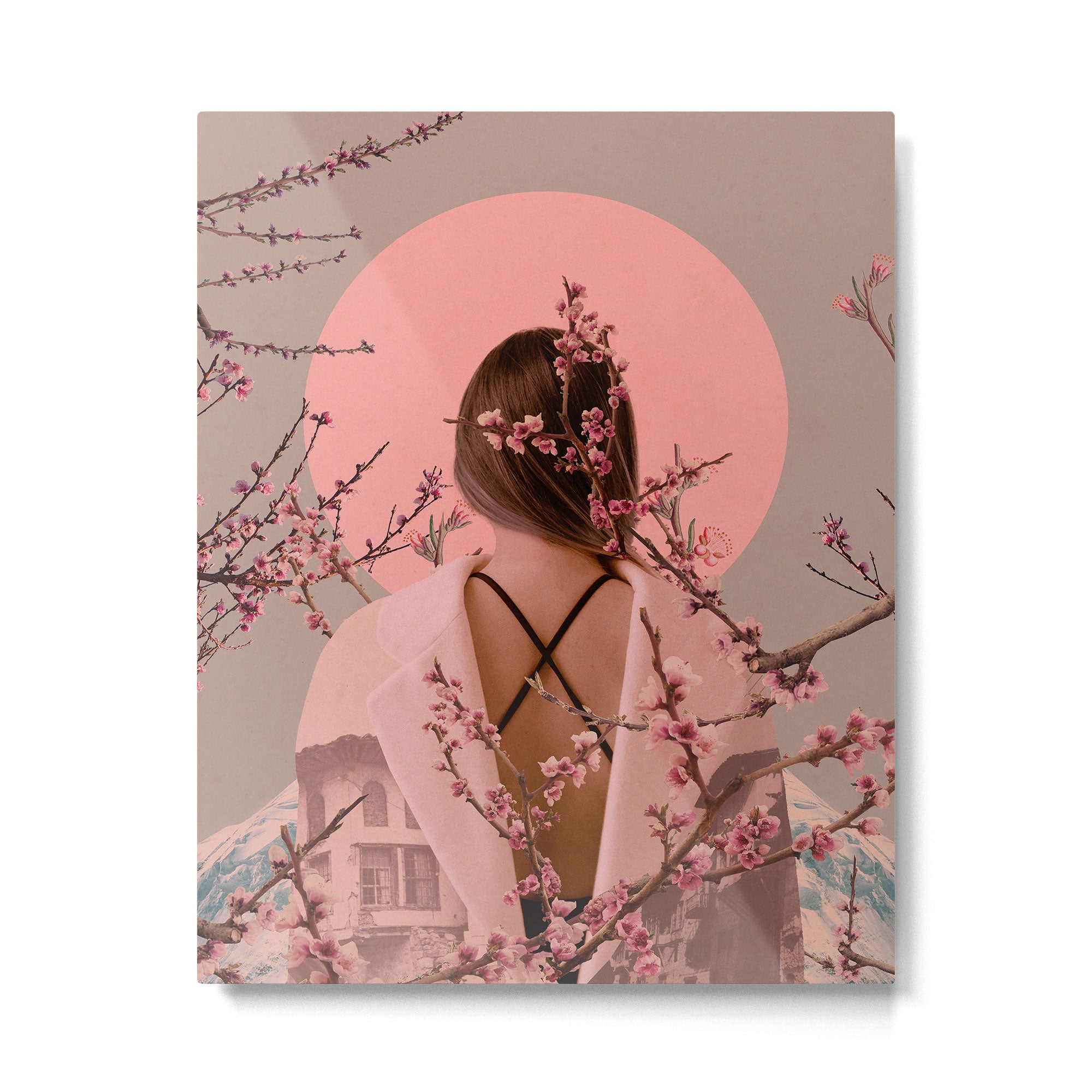 Peach Blossoms of Veria Metal Print Gallery Image 4