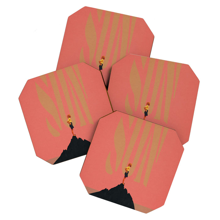 Pink Summer Sun Coaster Gallery Image 1
