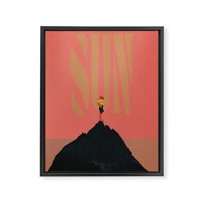Pink Summer Sun Framed Canvas Print Gallery Image 1