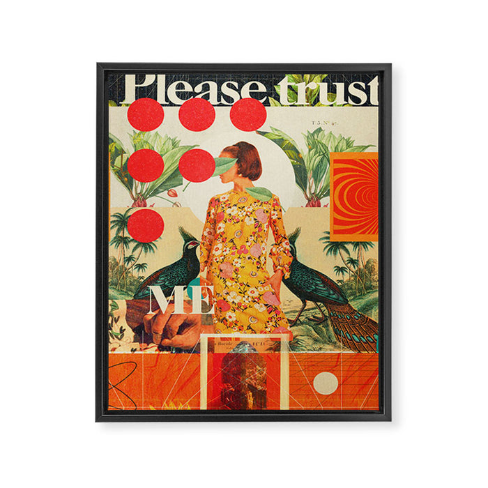 Please Trust Me Framed Canvas Print Gallery Image 1