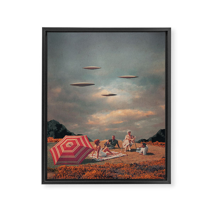 Pretend They Never Came Framed Canvas Print Gallery Image 1
