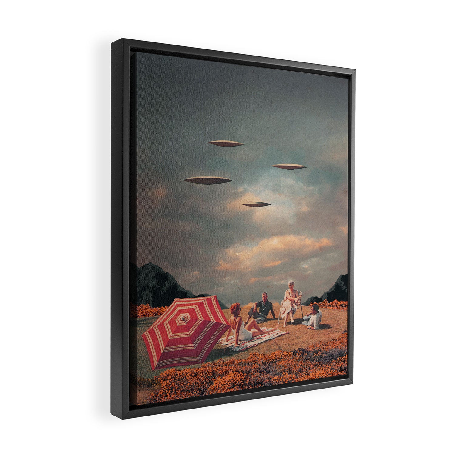 Pretend They Never Came Framed Canvas Print Gallery Image 2