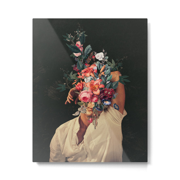 Roses Bloomed every time I Thought of You Metal Print Gallery Image 1