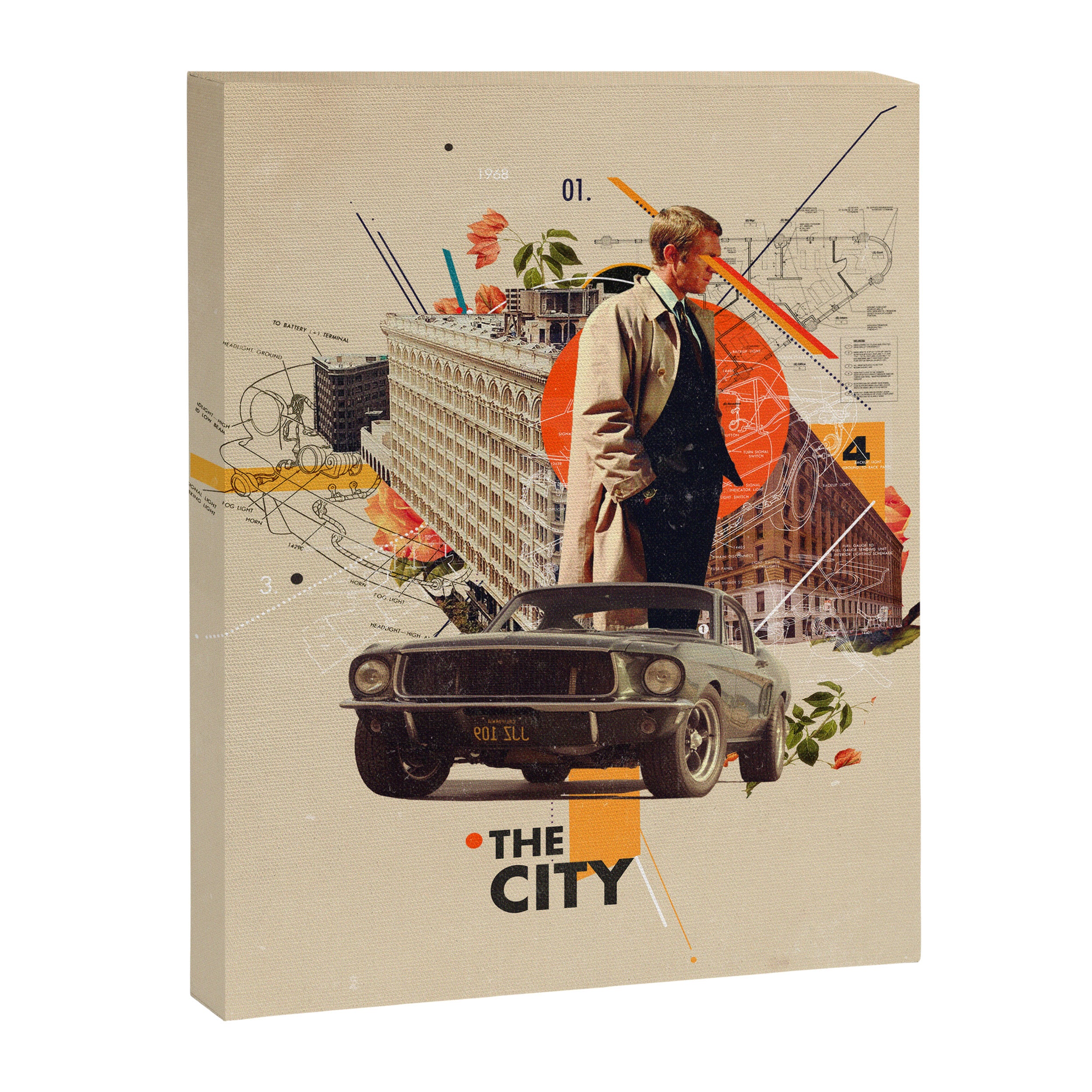 The City 1968 Canvas Print Gallery Image 8
