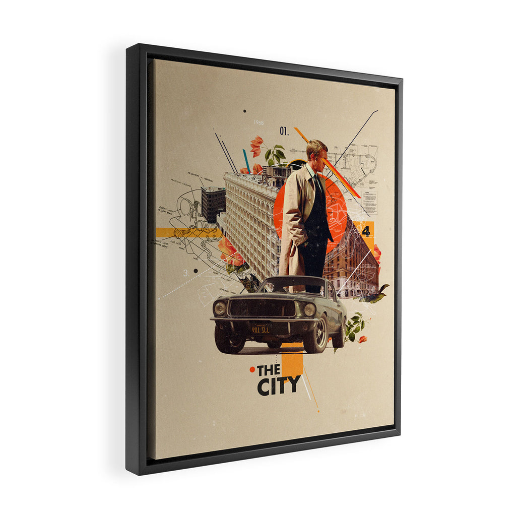 The City 1968 Framed Canvas Print Gallery Image 2