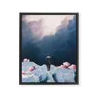 The Path to Solitude is full of Winter Roses Framed Canvas Print Gallery Image 6