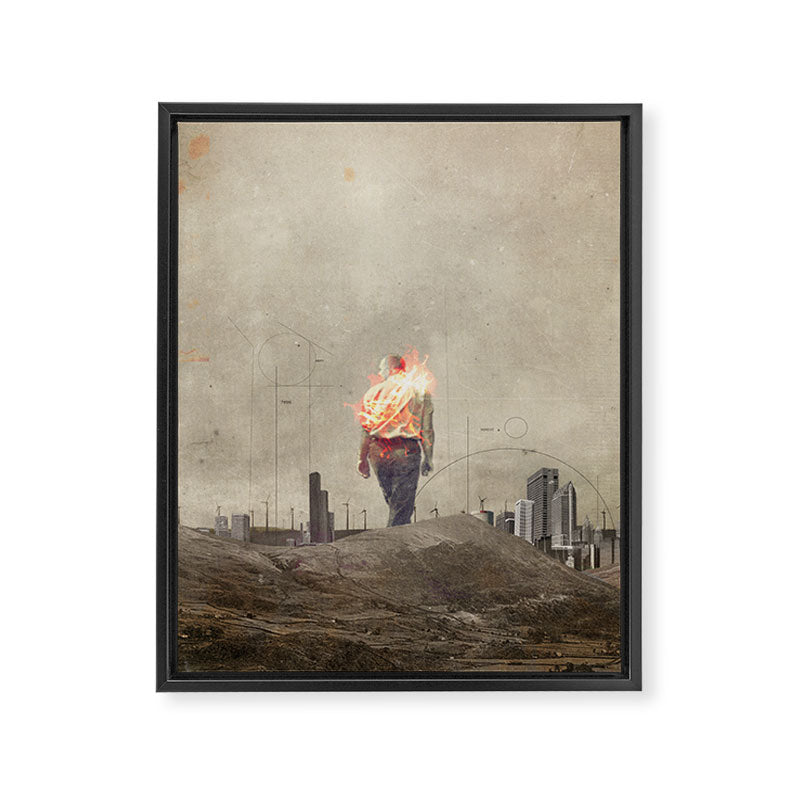 These cities burned my soul Framed Canvas Print Gallery Image 6