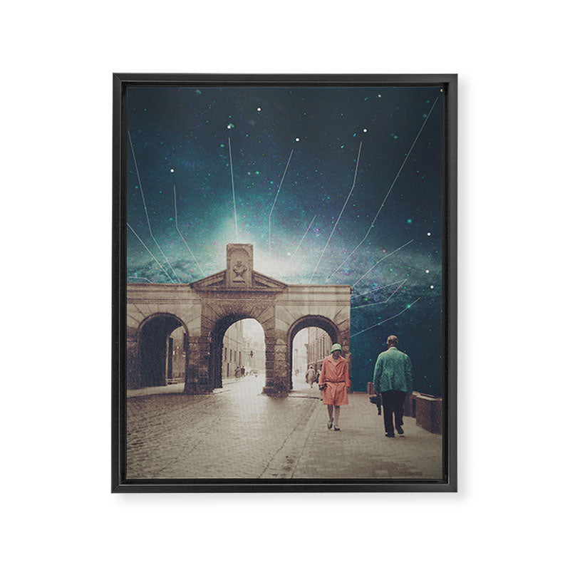 We met as Time Travellers Framed Canvas Print Gallery Image 6