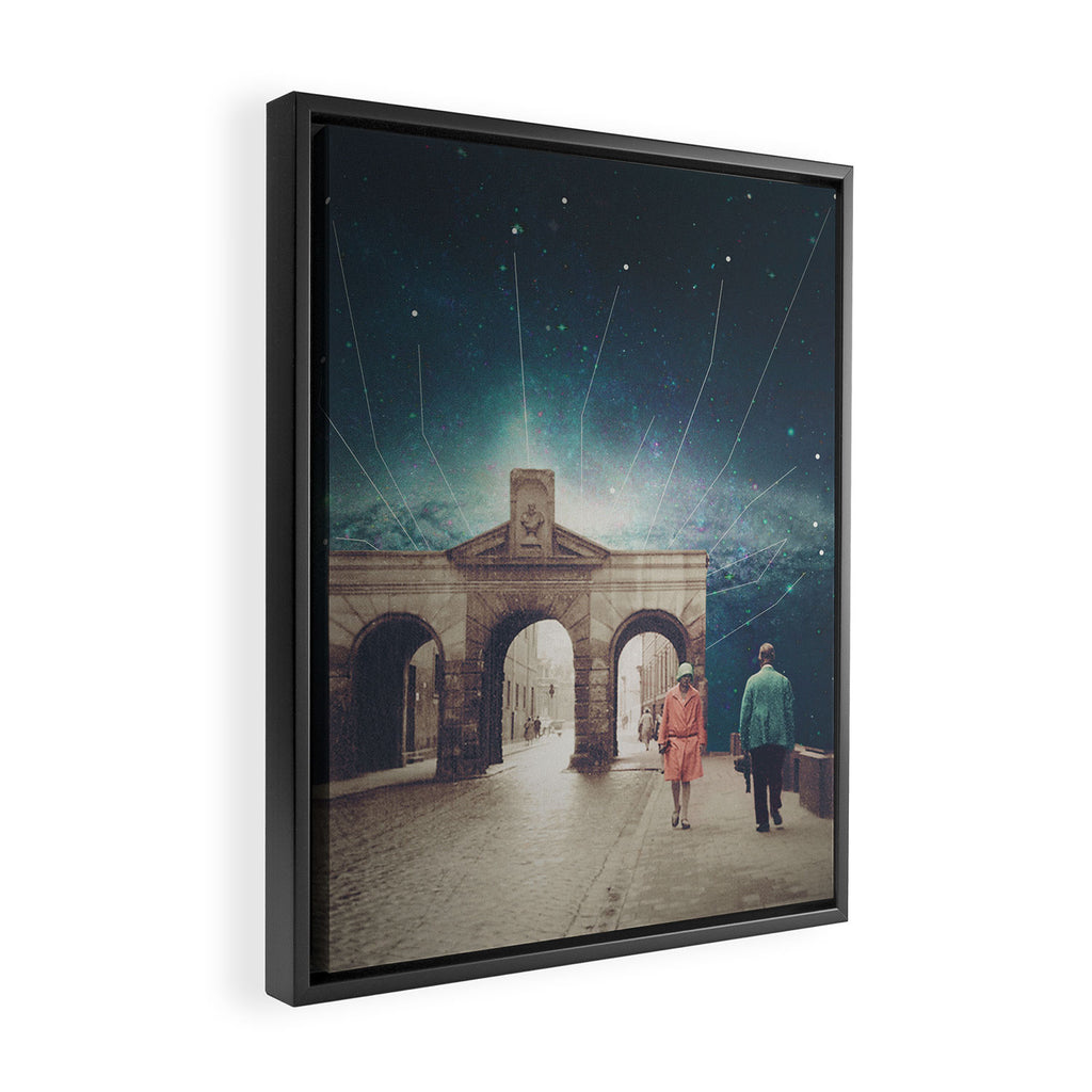 We met as Time Travellers Framed Canvas Print Gallery Image 2