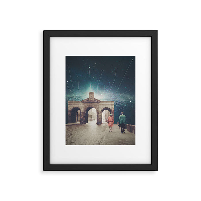We met as Time Travellers Framed Art Print Gallery Image 1