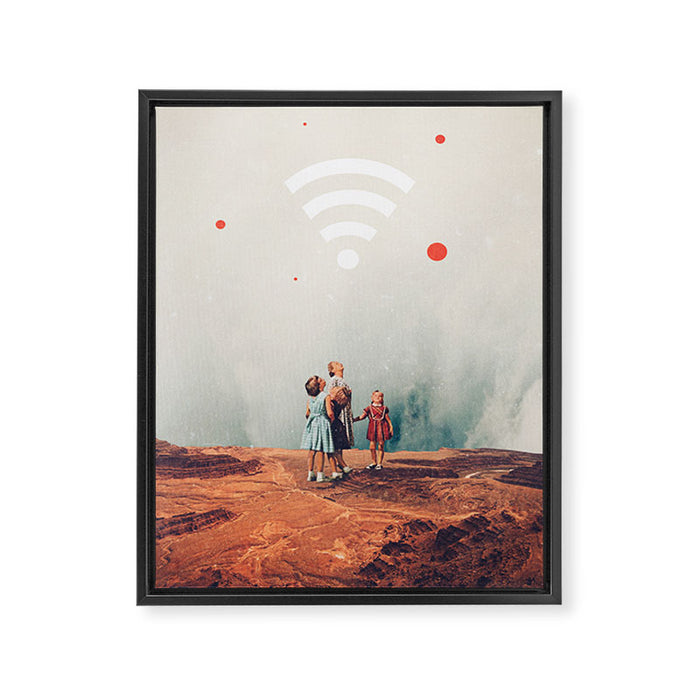 Wirelessly connected to Eternity Framed Canvas Print Gallery Image 1