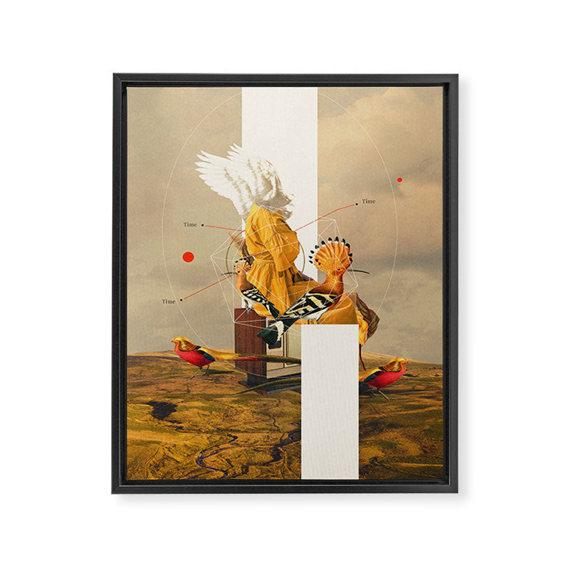 Yellow Echoes of Time Framed Canvas Print Gallery Image 6