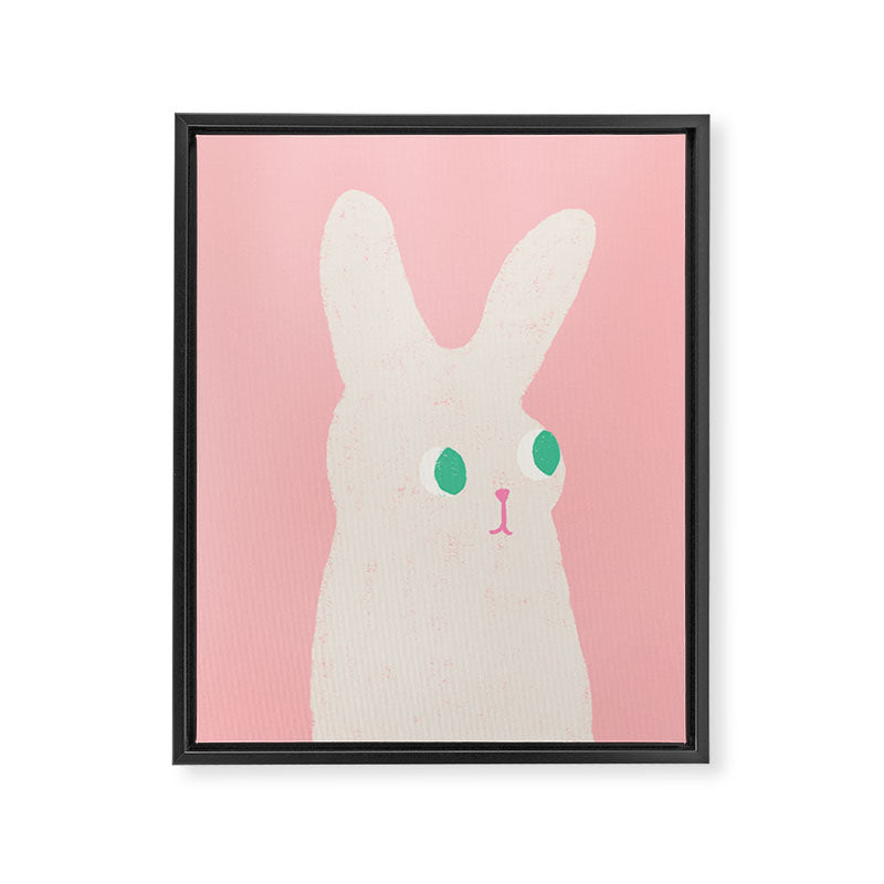 Bunny x Pink Framed Canvas Print Gallery Image 6