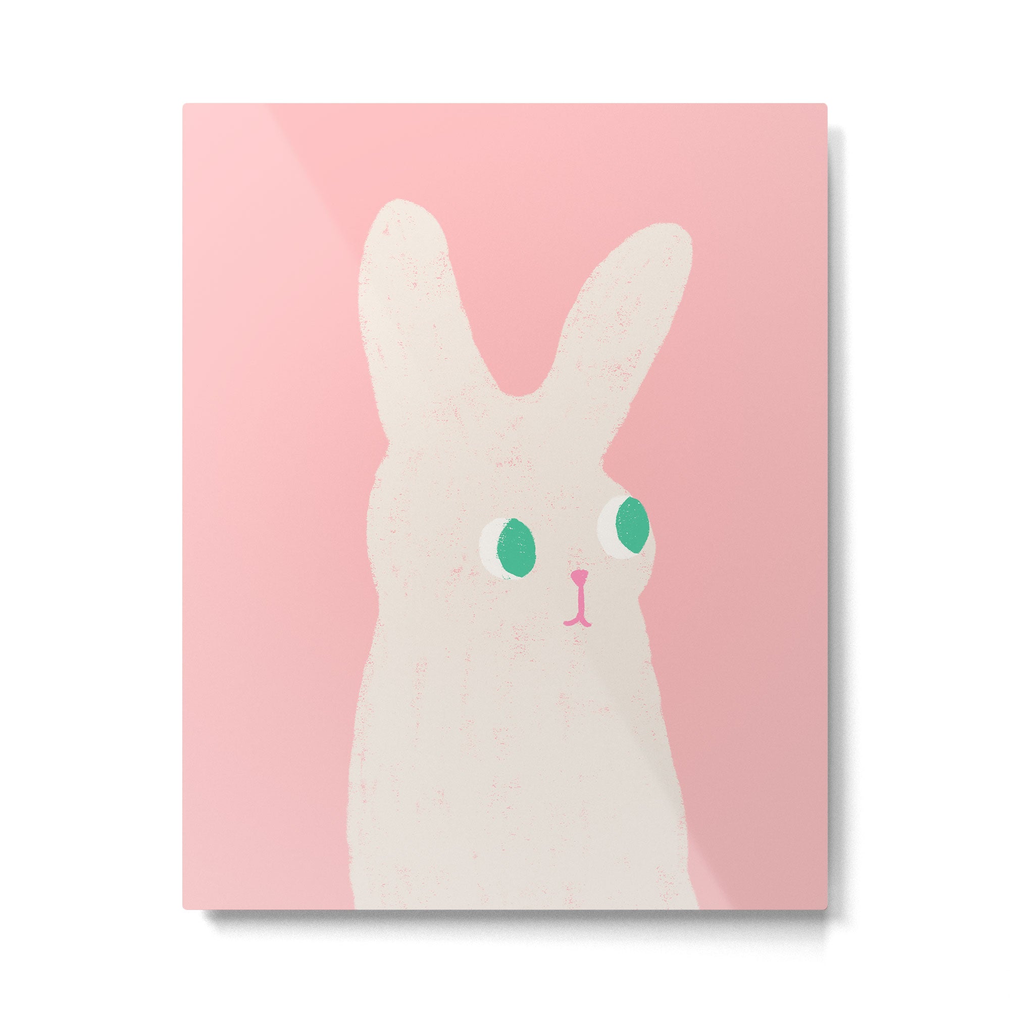 Bunny x Pink Metal Print Gallery Image 4