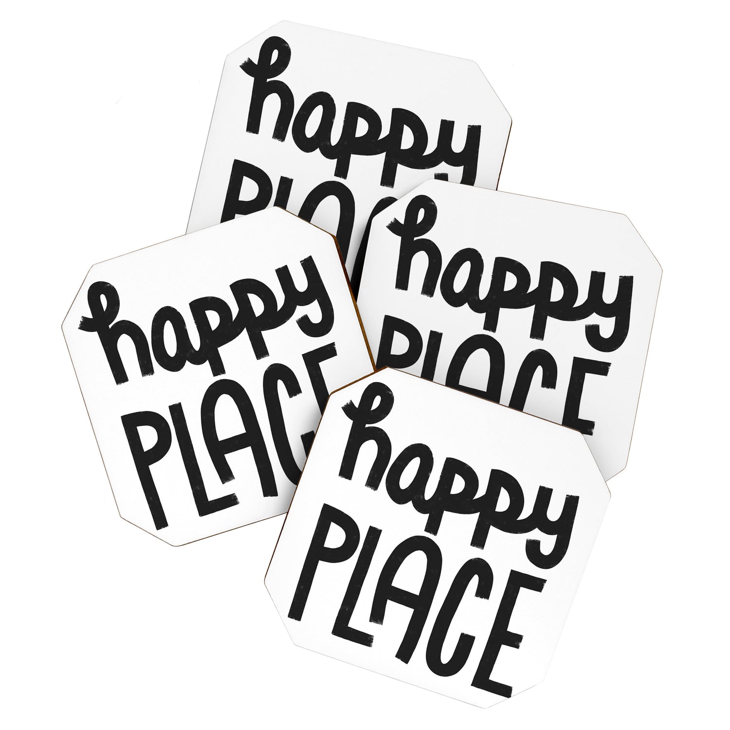 Happy Place x Black and White Coaster Gallery Image 1