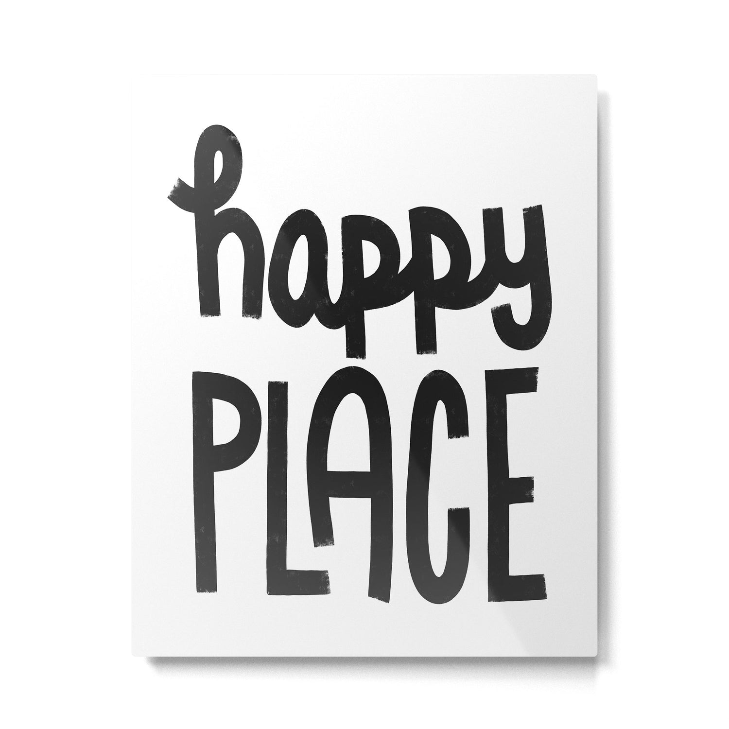 Happy Place x Black and White Metal Print Gallery Image 6
