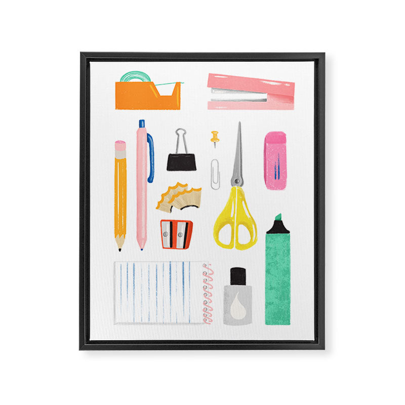 Office Supplies Framed Canvas Print Gallery Image 6