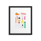 Office Supplies Framed Art Print Gallery Image 5
