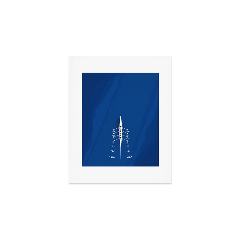 Aerial Rowing Boat | Teamwork Art Print Gallery Image 1