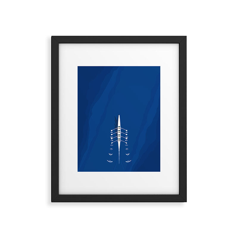 Aerial Rowing Boat | Teamwork Framed Art Print Gallery Image 5