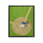 Baseball Player From Above  Framed Canvas Print Gallery Image 6
