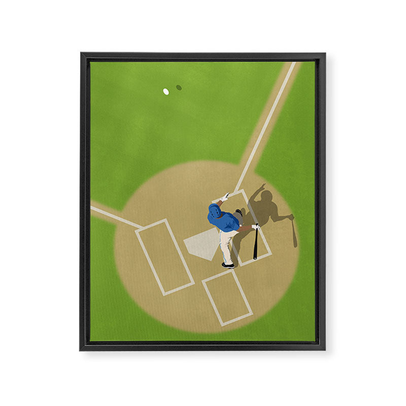 Baseball Player From Above  Framed Canvas Print Gallery Image 6