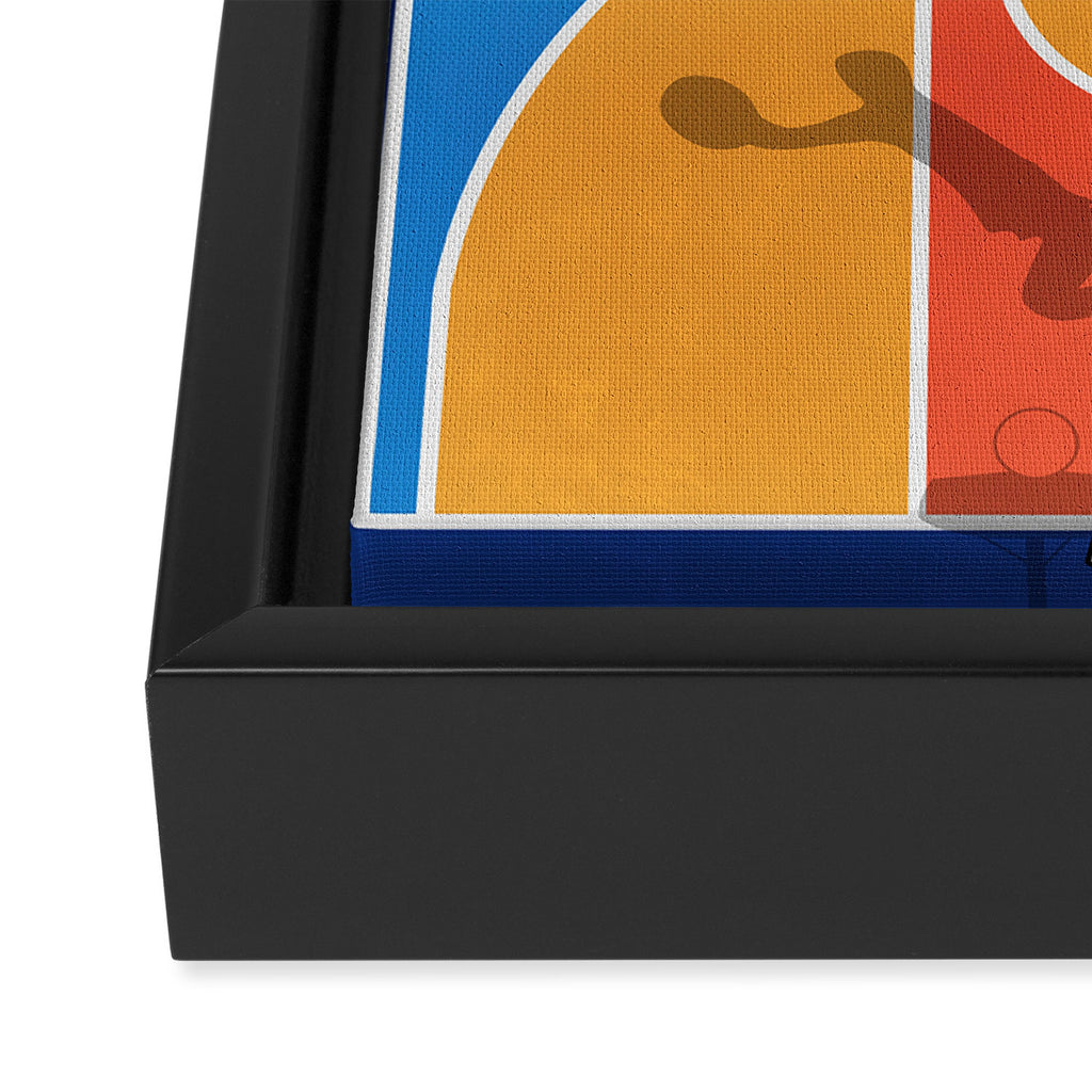 Basketball Colors | Street Court  Framed Canvas Print Gallery Image 3