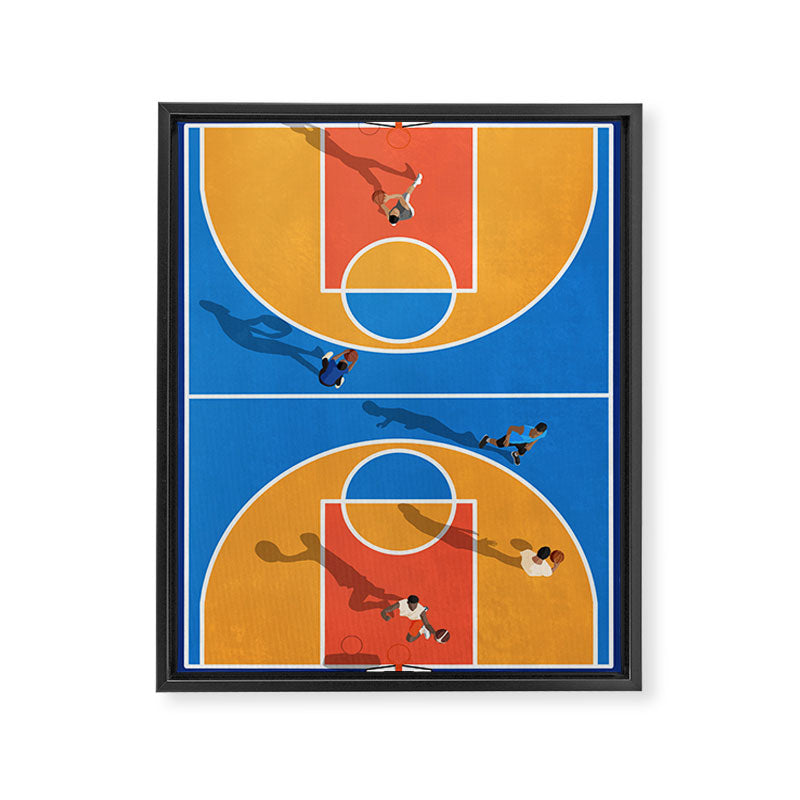 Basketball Colors | Street Court  Framed Canvas Print Gallery Image 6