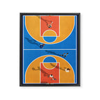 Basketball Colors | Street Court  Framed Canvas Print Gallery Image 6