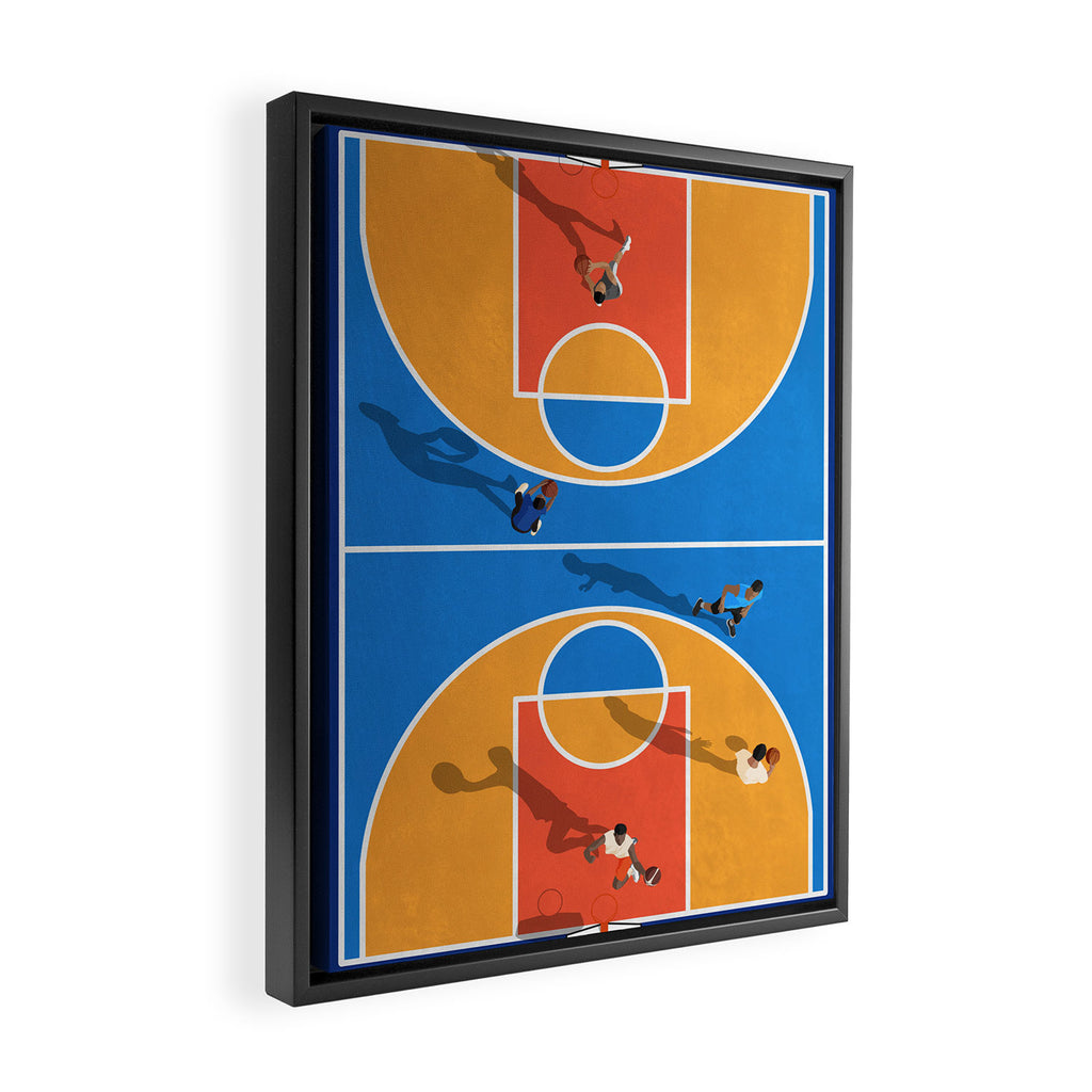 Basketball Colors | Street Court  Framed Canvas Print Gallery Image 2