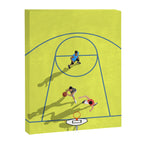 Bring Your Game to Life | Vibrant Yellow Basketball Court Artwork Canvas Print Gallery Image 6