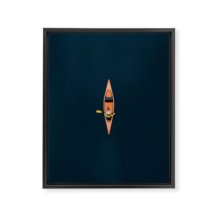 Canoeing  Framed Canvas Print Gallery Image 1